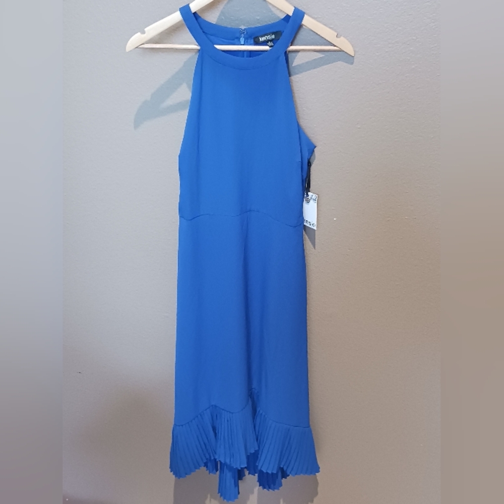NWT Kensie High Neck Flutter Dress, Womens Size 6